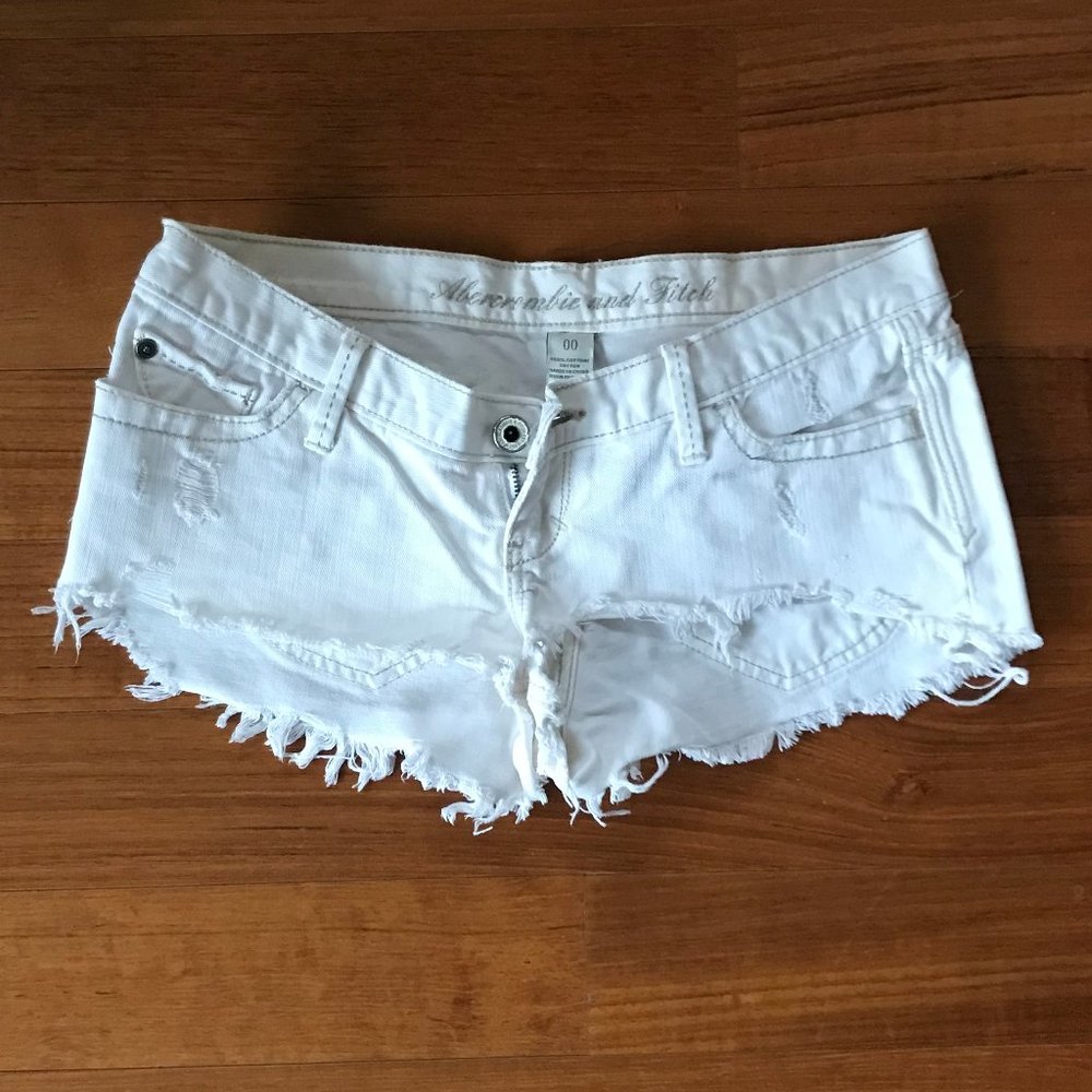 White Abercrombie & Fitch Jean Shorts 00